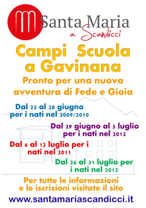 CAMPI SCUOLA A GAVINANA 2025