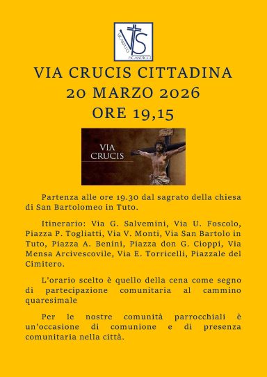 VIA CRUCIS CITTANINA 20 MARZO 2026