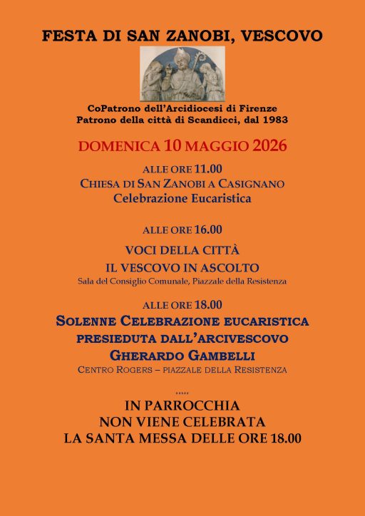 FESTA DI SAN ZANOBI, patrono di Scandicci – 10 maggio 2026