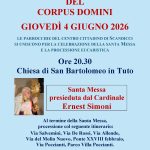 Processione del Corpus Domini – Giovadì 4 giugno 2026