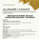Allenarte l’umano: un incontro; un progetto. Mercoledì 28 ottobre 2026