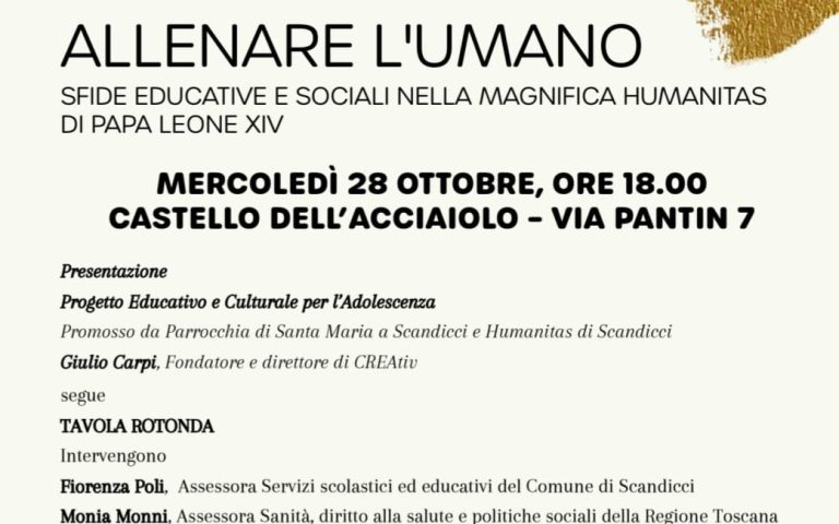 Allenarte l’umano: un incontro; un progetto. Mercoledì 28 ottobre 2026
